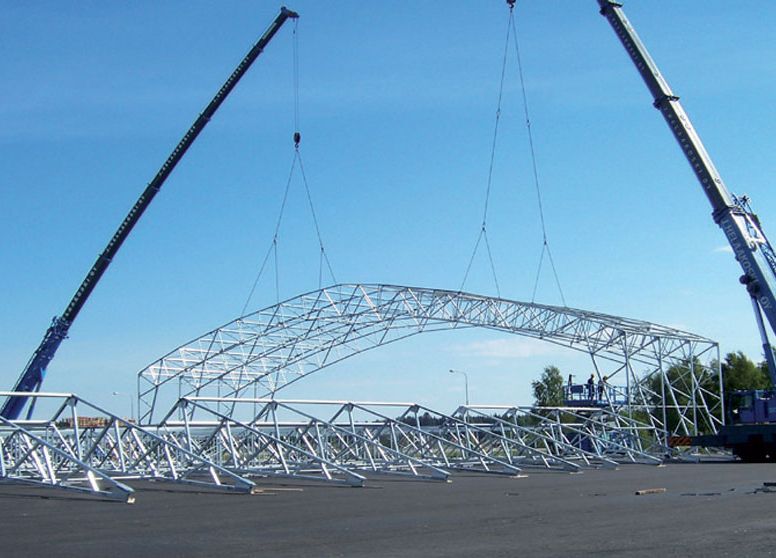 The arches are erected.