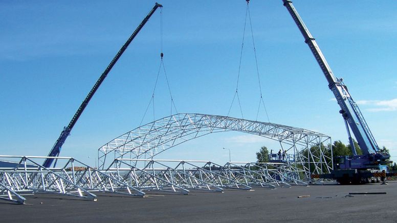 The arches are erected.